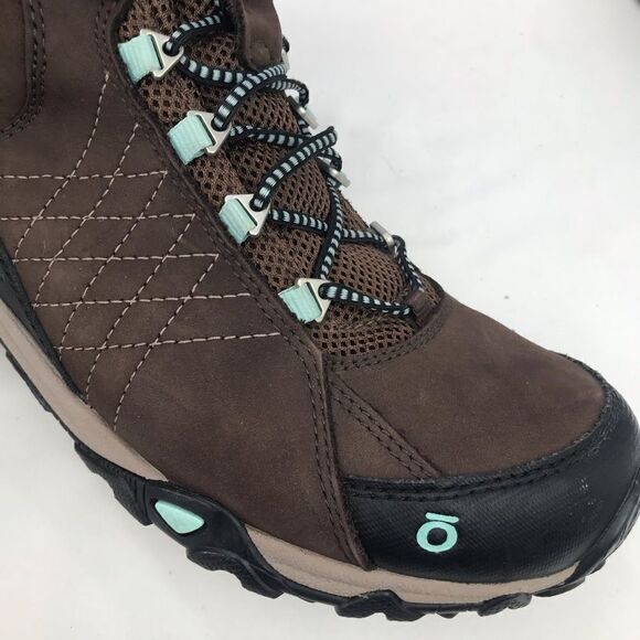 Oboz SAPPHIRE Mid B-Dry Brown Leather Lace Up Hiking Ankle Boots - Picture 12 of 16